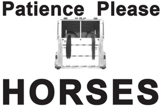 HORSES PATIENCE PLEASE logo