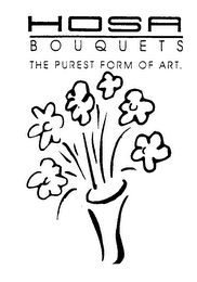 HOSA B O U Q U E T S THE PUREST FORM OF ART logo