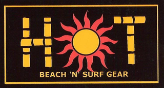 HOT BEACH 'N' SURF GEAR logo