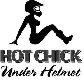 HOT CHICK UNDER HELMET logo