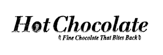 HOT CHOCOLATE FINE CHOCOLATE THAT BITES BACK logo
