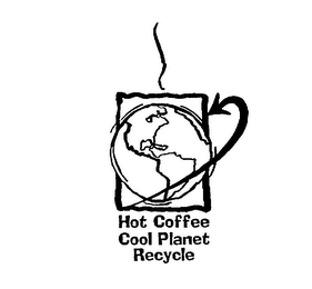 HOT COFFEE COOL PLANET RECYCLE logo