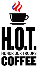H.O.T. HONOR OUR TROOPS COFFEE logo