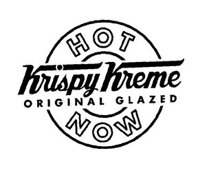 HOT KRISPY KREME ORIGINAL GLAZED NOW logo