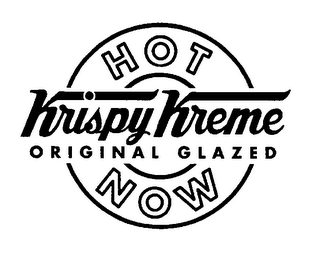 HOT KRISPY KREME ORIGINAL GLAZED NOW logo