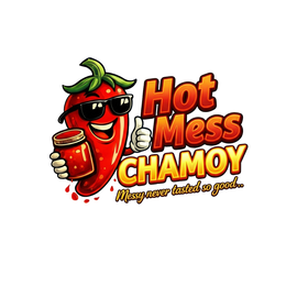 HOT MESS CHAMOY MESSY NEVER TASTED SO GOOD.. logo
