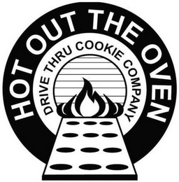 HOT OUT THE OVEN DRIVE THRU COOKIE COMPANY logo