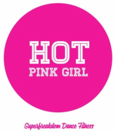 HOT PINK GIRL SUPERFREAKDOM DANCE FITNESS logo
