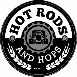 HOT RODS AND HOPS EST. 2017 logo