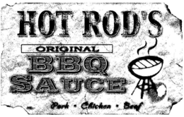 HOT ROD'S ORIGINAL BBQ SAUCE PORK · CHICKEN · BEEF logo