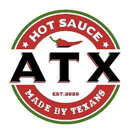 HOT SAUCE ATX EST. 2020 MADE BY TEXANS logo