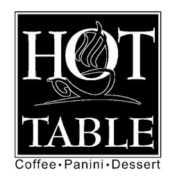 HOT TABLE COFFEE · PANINI · DESSERT logo