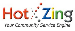 HOT ZING YOUR COMMUNITY SERVICE ENGINE logo