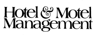 HOTEL & MOTEL MANAGEMENT logo