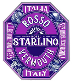 HOTEL STARLINO SELEZIONE DI DAL 1906 1 2 3 4 5 6 7 8 9 10 11 ITALIA ROSSO VERMOUTH ITALY PER UN MANHATTAN PERFETTO PER UN DELIZIOSO NEGRONI logo