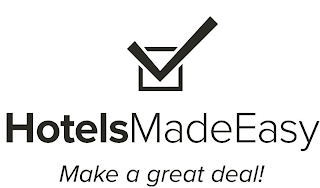 HOTELS MADE EASY MAKE A GREAT DEAL! logo