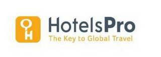 HOTELSPRO THE KEY TO GLOBAL TRAVEL logo
