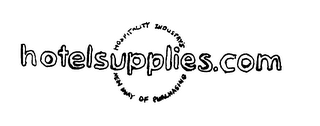 HOTELSUPPLIES.COM HOSPITALITY INDUSTRY'S NEW WAY OF PURCHASING logo