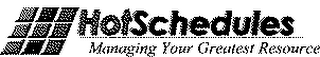 HOTSCHEDULES MANAGING YOUR GREATEST RESOURCE logo
