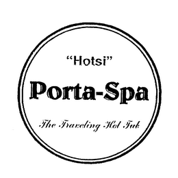 "HOTSI" PORTA-SPA THE TRAVELING HOT TUB logo