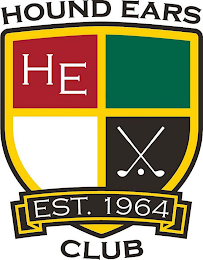 HOUND EARS HE EST. 1964 CLUB logo
