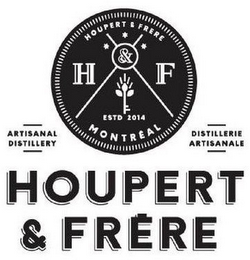 HOUPERT & FRERE H&F MONTREAL ESTD 2014 ARTISANAL DISTILLERY DISTILLERIE ARTISANALE logo