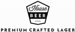 HOUSE BEER PREMIUM CRAFTED LAGER logo