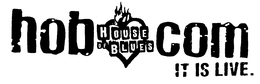 HOUSE OF BLUES HOB.COM IT IS LIVE. logo