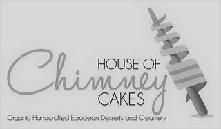 HOUSE OF CHIMNEY CAKES ORGANIC HANDCRAFTED EUROPEAN DESSERTS AND CREAMERY logo