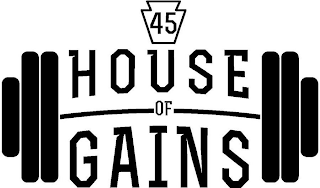 HOUSE OF GAINS 45 logo