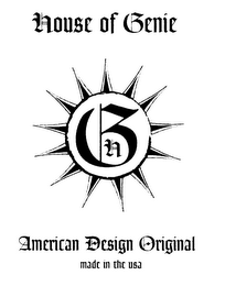 HOUSE OF GENIE AMERICAN DESIGN ORIGINAL MADE IN THE USA logo