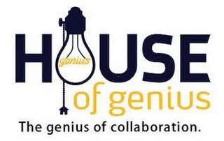 HOUSE OF GENIUS THE GENIUS OF COLLABORATION. logo