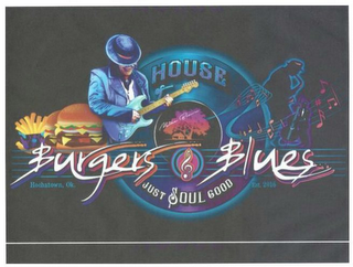 HOUSE OF MIKE BROWN BURGERS BLUES JUST SOUL GOOD HOCHATOWN, OK. EST. 2016 logo