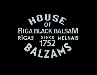 HOUSE OF RIGA BLACK BALSAM RIGAS MELNAISBALZAMS SINCE 1752 logo