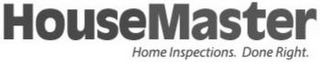 HOUSEMASTER HOME INSPECTIONS.  DONE RIGHT.