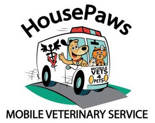 HOUSEPAWS MOBILE VETERINARY SERVICE MOBILE VETS 4 PETS logo