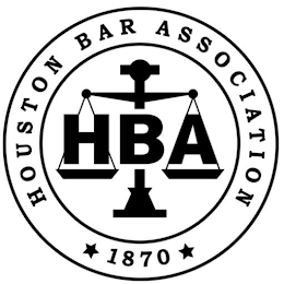 HOUSTON BAR ASSOCIATION 1870 HBA logo