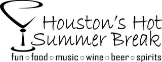 HOUSTON'S HOT SUMMER BREAK FUN FOOD MUSIC WINE BEER SPIRITS logo