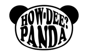 HOW-DEE? PANDA logo