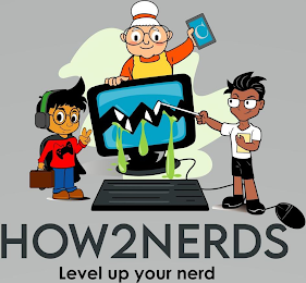 HOW2NERDS LEVEL UP YOUR NERD logo