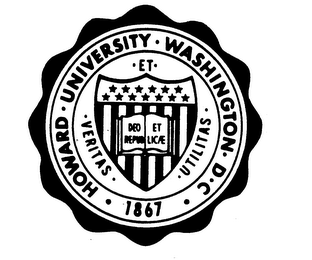 HOWARD UNIVERSITY WASHINGTON D.C. 1867 VERITAS ET UTILITAS DEO ET REPUBLICAE logo