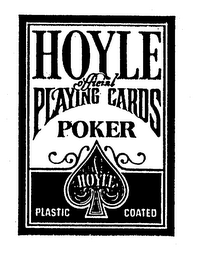 HOYLE OFFICIAL PLAYING CARDS POKER HOYLE PLASTIC COATED logo