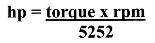 HP = TORQUE X RPM 5252 logo