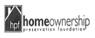 HPF HOMEOWNERSHIP PRESERVATION FOUNDATION logo