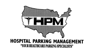 HPM HOSPITAL PARKING MANAGEMENT "YOUR HEALTHCARE PARKING SPECIALISTS" logo