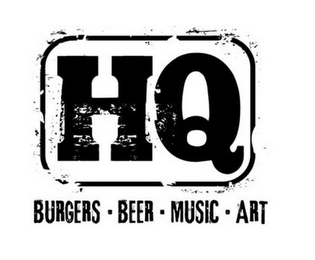 HQ BURGERS · BEER · MUSIC · ART logo