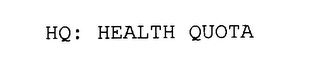 HQ: HEALTH QUOTA logo