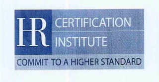 HR CERTIFICATION INSTITUTE COMMIT TO A HIGHER STANDARD logo
