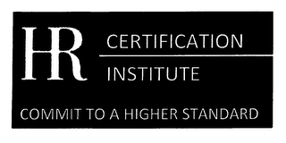 HR CERTIFICATION INSTITUTE COMMIT TO A HIGHER STANDARD logo