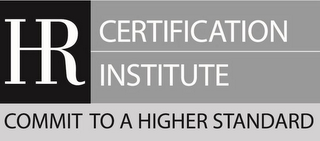 HR CERTIFICATION INSTITUTE COMMIT TO A HIGHER STANDARD logo